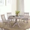International Concepts Round Dining Table, 36 in W X 48 in L X 29.8 in H, Wood, Washed Gray Taupe K09-36RXT-11B-C61-4